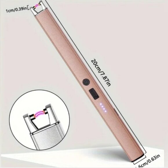 Arc Pulse BBQ Lighter - Rose Gold- Candles, windproof, rechargeable - Picture 3 of 5